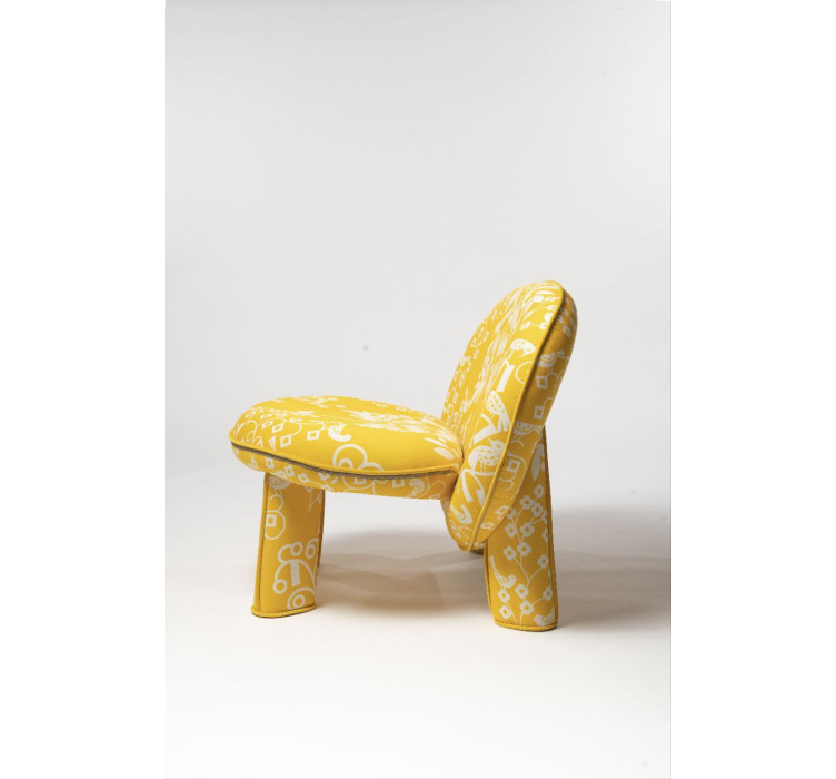 Крісло Dino жовте ARHIVE FABRIC SERGIY KOLOS ShishkaProject2